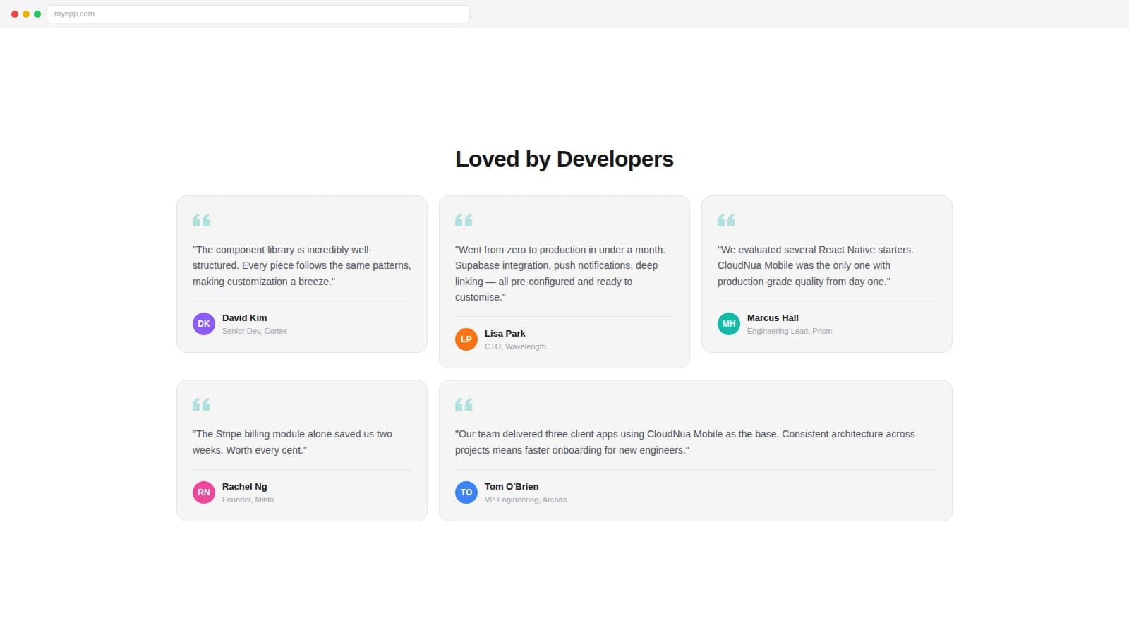 Grid Testimonials - Web Light